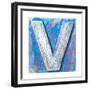 Wooden Alphabet Block, Letter V-donatas1205-Framed Premium Giclee Print