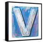 Wooden Alphabet Block, Letter V-donatas1205-Framed Stretched Canvas