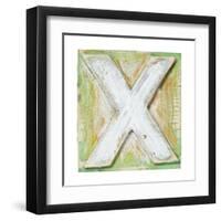 Wooden Alphabet Block, Letter X-donatas1205-Framed Art Print