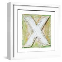 Wooden Alphabet Block, Letter X-donatas1205-Framed Art Print