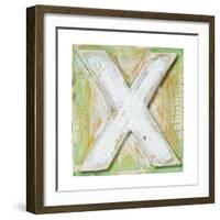 Wooden Alphabet Block, Letter X-donatas1205-Framed Art Print