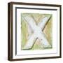 Wooden Alphabet Block, Letter X-donatas1205-Framed Art Print