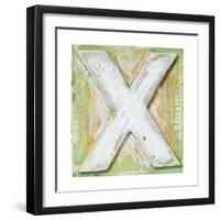 Wooden Alphabet Block, Letter X-donatas1205-Framed Art Print