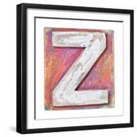 Wooden Alphabet Block, Letter Z-donatas1205-Framed Art Print