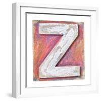 Wooden Alphabet Block, Letter Z-donatas1205-Framed Art Print