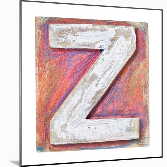 Wooden Alphabet Block, Letter Z-donatas1205-Mounted Art Print