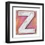 Wooden Alphabet Block, Letter Z-donatas1205-Framed Art Print