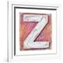 Wooden Alphabet Block, Letter Z-donatas1205-Framed Art Print