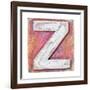 Wooden Alphabet Block, Letter Z-donatas1205-Framed Art Print