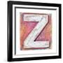 Wooden Alphabet Block, Letter Z-donatas1205-Framed Art Print