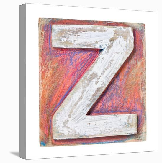Wooden Alphabet Block, Letter Z-donatas1205-Stretched Canvas