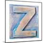 Wooden Alphabet Block, Letter Z-donatas1205-Mounted Art Print