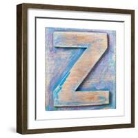 Wooden Alphabet Block, Letter Z-donatas1205-Framed Art Print