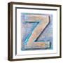 Wooden Alphabet Block, Letter Z-donatas1205-Framed Art Print