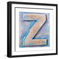 Wooden Alphabet Block, Letter Z-donatas1205-Framed Art Print