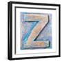 Wooden Alphabet Block, Letter Z-donatas1205-Framed Art Print