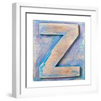 Wooden Alphabet Block, Letter Z-donatas1205-Framed Art Print