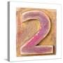 Wooden Alphabet Block, Number 2-donatas1205-Stretched Canvas