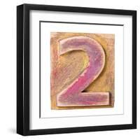 Wooden Alphabet Block, Number 2-donatas1205-Framed Art Print