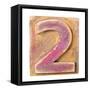 Wooden Alphabet Block, Number 2-donatas1205-Framed Stretched Canvas