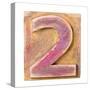 Wooden Alphabet Block, Number 2-donatas1205-Stretched Canvas