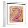 Wooden Alphabet Block, Number 2-donatas1205-Framed Art Print