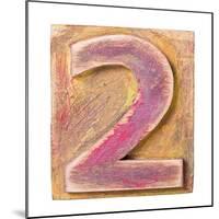 Wooden Alphabet Block, Number 2-donatas1205-Mounted Art Print