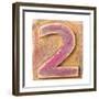 Wooden Alphabet Block, Number 2-donatas1205-Framed Premium Giclee Print