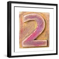 Wooden Alphabet Block, Number 2-donatas1205-Framed Premium Giclee Print