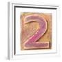 Wooden Alphabet Block, Number 2-donatas1205-Framed Premium Giclee Print