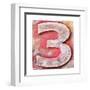 Wooden Alphabet Block, Number 3-donatas1205-Framed Art Print