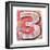 Wooden Alphabet Block, Number 3-donatas1205-Framed Art Print