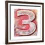 Wooden Alphabet Block, Number 3-donatas1205-Framed Art Print