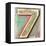 Wooden Alphabet Block, Number 7-donatas1205-Framed Stretched Canvas