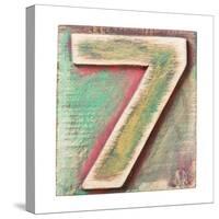 Wooden Alphabet Block, Number 7-donatas1205-Stretched Canvas