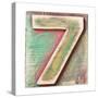 Wooden Alphabet Block, Number 7-donatas1205-Stretched Canvas