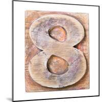 Wooden Alphabet Block, Number 8-donatas1205-Mounted Art Print