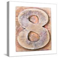 Wooden Alphabet Block, Number 8-donatas1205-Stretched Canvas