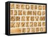 Wooden Alphabet Blocks With Letters And Numbers-donatas1205-Framed Stretched Canvas