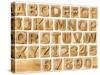 Wooden Alphabet Blocks With Letters And Numbers-donatas1205-Stretched Canvas