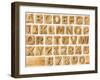 Wooden Alphabet Blocks With Letters And Numbers-donatas1205-Framed Art Print