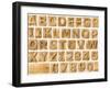 Wooden Alphabet Blocks With Letters And Numbers-donatas1205-Framed Art Print