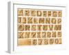 Wooden Alphabet Blocks With Letters And Numbers-donatas1205-Framed Art Print