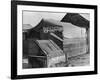 Wooden and Tin Shack with Canvas Roof Housing, Mary Ely Restaurant, Bar B Q Today, in Oil Boomtown-Carl Mydans-Framed Photographic Print