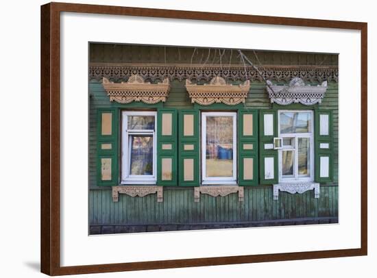 Wooden Architecture, Irkutsk, Siberia, Russia, Eurasia-Bruno Morandi-Framed Photographic Print