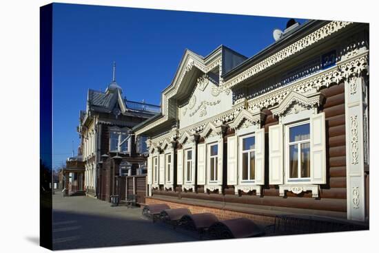 Wooden Architecture, the House of Europe, Irkutsk, Siberia, Russia, Eurasia-Bruno Morandi-Stretched Canvas