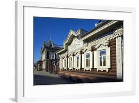 Wooden Architecture, the House of Europe, Irkutsk, Siberia, Russia, Eurasia-Bruno Morandi-Framed Photographic Print