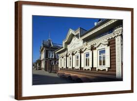 Wooden Architecture, the House of Europe, Irkutsk, Siberia, Russia, Eurasia-Bruno Morandi-Framed Photographic Print
