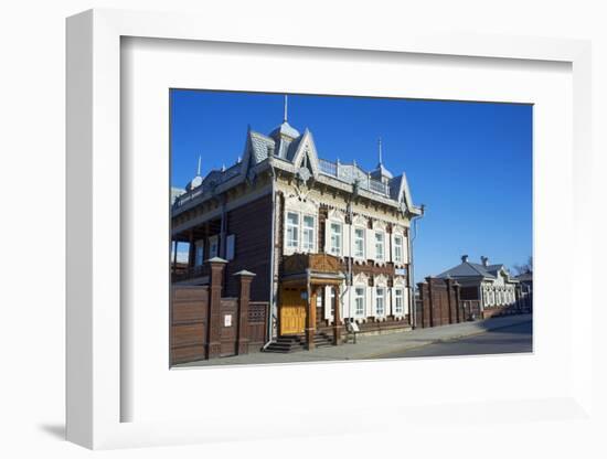 Wooden Architecture, the House of Europe, Irkutsk, Siberia, Russia, Eurasia-Bruno Morandi-Framed Photographic Print