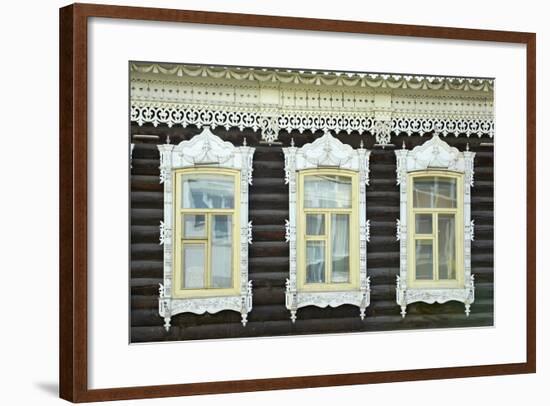 Wooden Architecture, Tomsk, Tomsk Federation, Siberia, Russia, Eurasia-Bruno Morandi-Framed Photographic Print